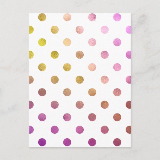 Multirosa Polka Punkt, trendy, mädchenhaft, Muster Postkarte (Vorderseite)