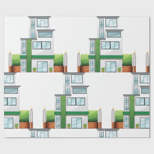 Multistorey House Geschenkpapier (Flach)
