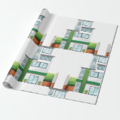 Multistorey House Geschenkpapier (Ungerollt)