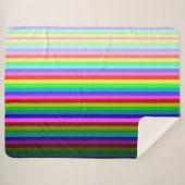 Multistreifen-Sherpa-Blanket 60"x 80" Sherpadecke (Vorderseite (Horizontal))