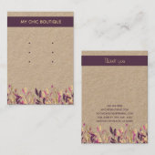 Multistuhlereerring Display Kraft Floral Boho Visitenkarte (Vorne/Hinten)