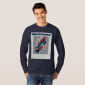 Multitasker - Abstract Retro Fluid Art T-Shirt (Vorne ganz)