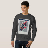 Multitasker - Abstract Retro Fluid Art T-Shirt Sweatshirt (Vorne ganz)