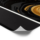 Multitasker Gold Liquid Marble - Luxuriöses Abstra Poster (Ecke)
