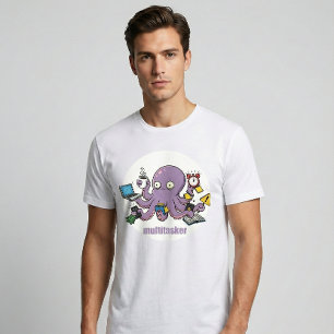Multitasker – Lustiger chaotischer Oktopus Dark Hu T-Shirt