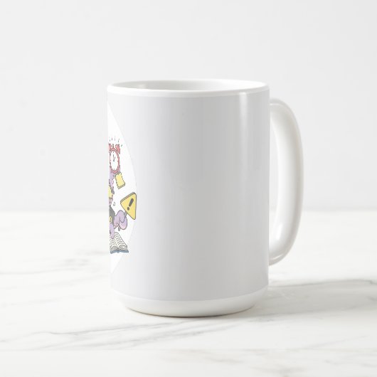 Multitasker – Lustiger chaotischer Oktopus Dunkler Kaffeetasse (VorderseiteRechts)