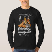 Multitasker Vet Receptionist Pun Veterinary Dog Ca T-Shirt (Vorderseite)