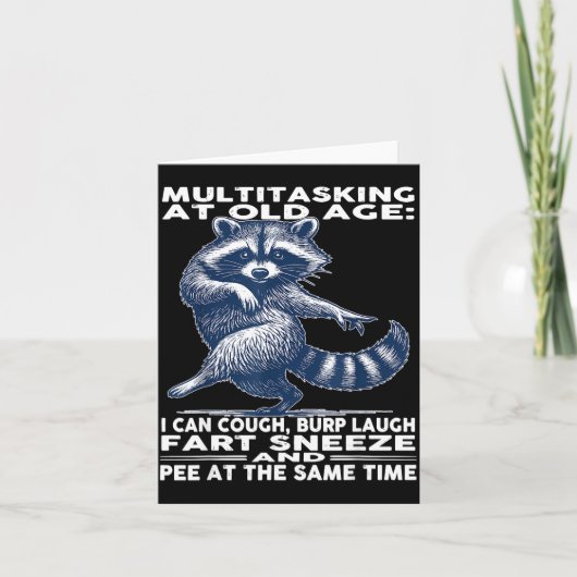 Multitasking At Old Age I Can Cough Burp Laugh Far Karte (Vorderseite)