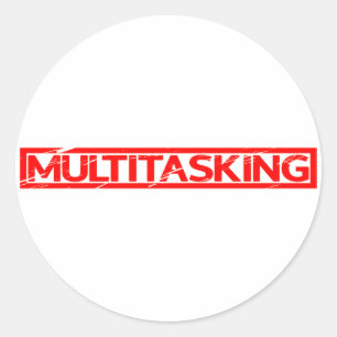 Multitasking-Briefmarke Runder Aufkleber