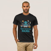 Multitasking-Mama Lustiger Oktopus Mütterliches L T-Shirt (Vorne ganz)