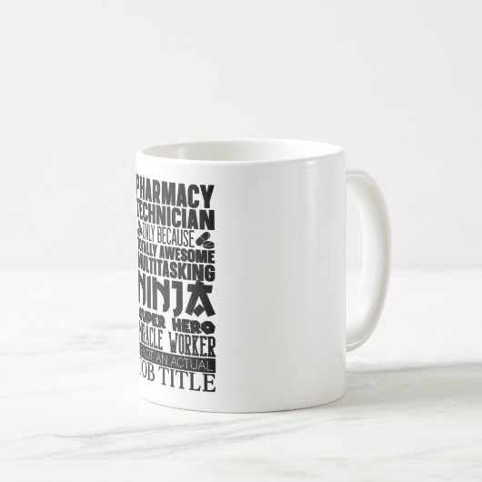 Multitasking Ninja Hero Pharmacy Tech Kaffeetasse (VorderseiteRechts)