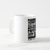 Multitasking Ninja Hero Pharmacy Tech Kaffeetasse (Vorderseite Links)