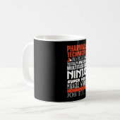 Multitasking Ninja Hero Pharmacy Tech Pharmacist Kaffeetasse (Vorderseite Links)