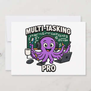 Multitasking Octopus-Klassenzimmer Lerner Pro Einladung