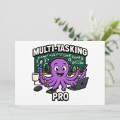 Multitasking Octopus-Klassenzimmer Lerner Pro Einladung (Stehend Vorderseite)
