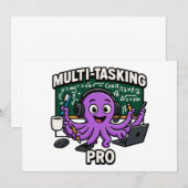 Multitasking Octopus-Klassenzimmer Lerner Pro Einladung (Vorne/Hinten)