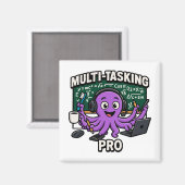 Multitasking-Oktopus-Klassenzimmer-Lernprofi Magnet (Vorderseite/Rückseite)