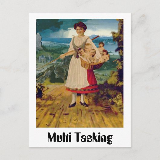 Multitasking Postkarte (Vorderseite)