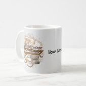 Multitasking-Sekretärin Kaffeetasse (Vorderseite Links)