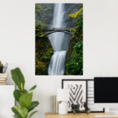 Multnomah-Fall im Herbst Poster (Heimbüro)