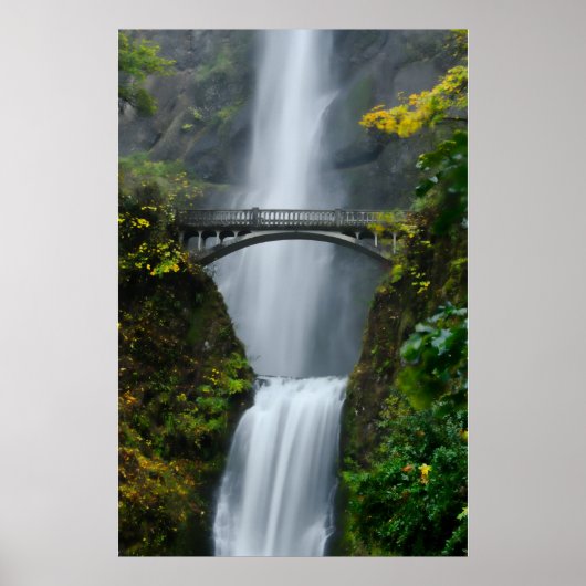 Multnomah-Fall im Herbst Poster (Vorne)