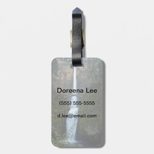 Multnomah Fälle Gepäckanhänger (Rückseite vertikal)