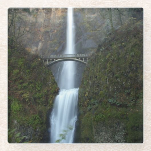 Multnomah Fälle Glasuntersetzer (Vorderseite)