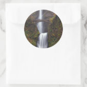 Multnomah-Fälle im Spätherbst Runder Aufkleber (Tasche)