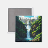 Multnomah Fälle Oregon Magnet (Vorderseite/Rückseite)