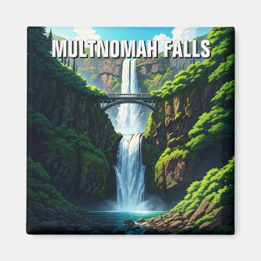 Multnomah Fälle Oregon Magnet (Vorne)