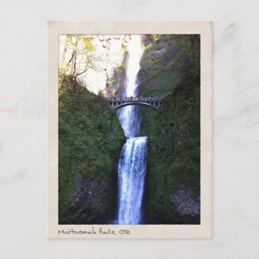 Multnomah Fälle, Oregon Postkarte (Vorderseite)