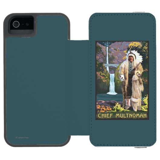 Multnomah Fälle, OregonChief Multnomah Incipio iPhone Geldbeutel-Hülle (Folio Geöffnet)