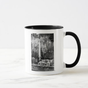 Multnomah Fälle und Häuschen-Fotografie Tasse