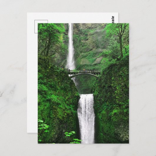 Multnomah Falls #1-2 Postcard Postkarte (Vorne/Hinten)