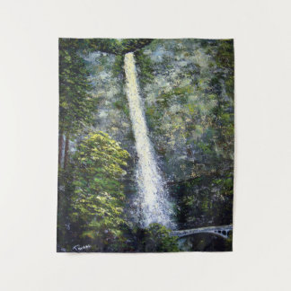 Multnomah Falls -1 (Original Oil Painting) Wandteppich