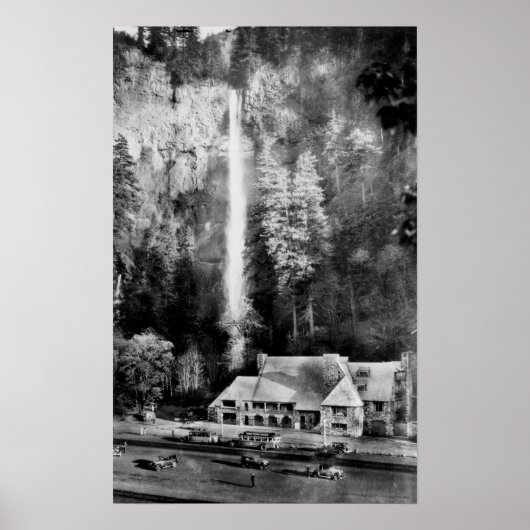 Multnomah Falls and Lodge Foto Poster (Vorne)