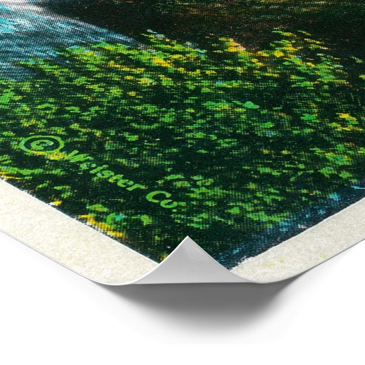 Multnomah Falls auf dem Columbia River Poster (Ecke)