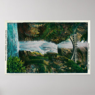 Multnomah Falls auf dem Columbia River Poster