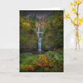 Multnomah Falls | Columbia River Gorge, Oregon Karte (Gelbe Blume)