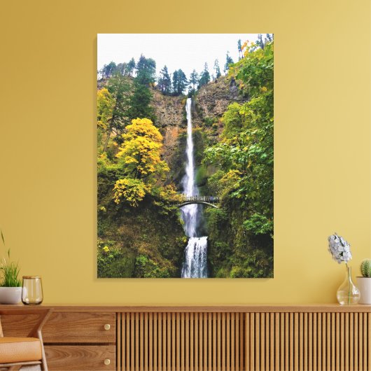 Multnomah Falls, Columbia River Gorge, Oregon Leinwanddruck (Insitu (Wohnzimmer))