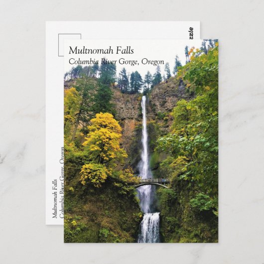 Multnomah Falls, Columbia River Gorge, Oregon Post Postkarte (Vorne/Hinten)