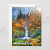 Multnomah Falls, Columbia River Gorge, Oregon Postkarte (Vorne/Hinten)