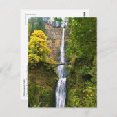 Multnomah Falls, Columbia River Gorge, Oregon Postkarte (Vorne/Hinten)