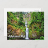 Multnomah Falls, Columbia River Gorge, Oregon, USA Postkarte (Vorne/Hinten)