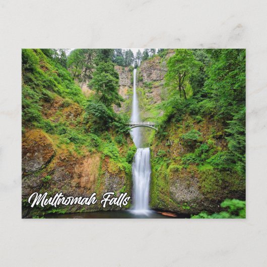 Multnomah Falls, Columbia River Gorge, Oregon, USA Postkarte (Vorderseite)