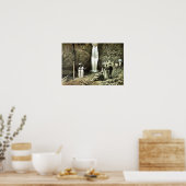 Multnomah Falls Corbett Oregon Edwardian Wall Art Poster (Küche)
