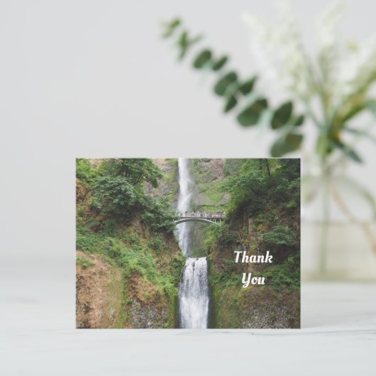 Multnomah Falls Danke Postcard Postkarte (Stehend Vorderseite)