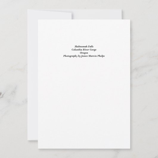 Multnomah Falls Grußkarte Dankeskarte (Rückseite)