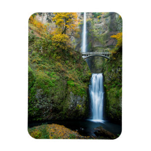 Multnomah Falls im Herbst in der Columbia Gorge Magnet