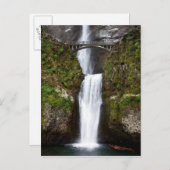 Multnomah Falls in der Columbia-Schlucht Postkarte (Vorne/Hinten)